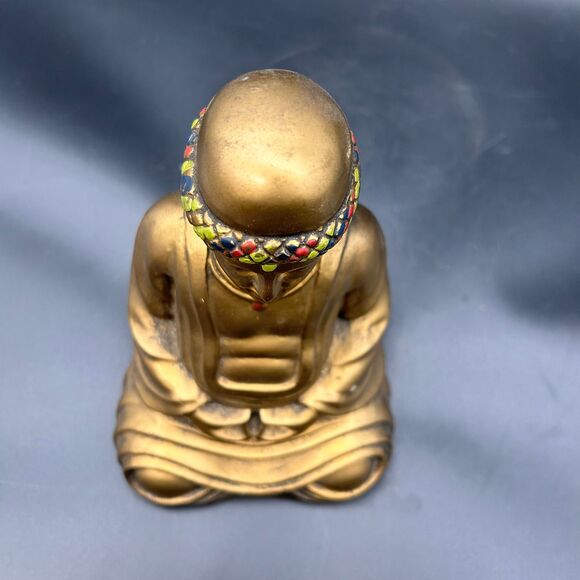 Buddha Bronze Coated Metal Sitting Meditating Statue (C) - Picture 6 of 7